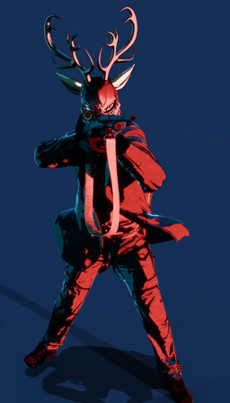 aiming aiming_gun aiming_weapon anthro antlers bottomwear clothing coat drum_magazine gun holding_object holding_weapon horn laser_pointer looking_at_viewer male mask masked_male pants ranged_weapon rifle scope solo standing stylized topwear trenchcoat weapon wearing_mask vermilionrenderworks enticia_(modeler) beastars call_of_duty:_black_ops capcom resident_evil louis_(beastars) deer mammal 3d_(artwork) alpha_channel blender_(artwork) blender_cycles_(artwork) cel_shading digital_media_(artwork) hi_res shaded widescreen