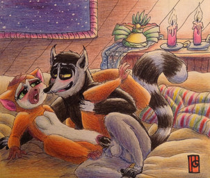 adolescent anthro anthro_on_anthro balls black_penis blush candle crown detailed_background duo eye_contact feet female female_anthro female_penetrated fire flat_chested genitals headgear holding_another's_leg holding_leg inside lit_candle looking_at_another looking_pleasured male male/female male_anthro male_penetrating male_penetrating_female narrowed_eyes night nude_anthro penetration penile penile_penetration penis penis_in_vagina prehensile_feet sex sky slim tail toes twisted_spoon_position vaginal vaginal_penetration vulva window young puku83 all_hail_king_julien dreamworks madagascar_(series) clover_(madagascar) king_julien crowned_lemur lemur mammal primate ring-tailed_lemur strepsirrhine 2016 traditional_media_(artwork)