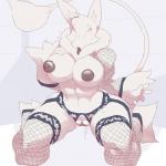 1:1 anthro armwear big_breasts biped bodily_fluids breasts canid canine clothed clothing crotchless_clothing crotchless_panties crotchless_underwear cuoqet curvy_figure female fishnet_armwear fishnet_clothing fishnet_legwear fox garter_straps genital_fluids genitals hybrid kneeling lazuhrek legwear mammal nipples no_pupils open_mouth panties pussy solo sweat tgchan thick_thighs thigh_highs tongue tongue_out topless underwear vaginal_fluids voluptuous