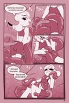 anthro caressing comic consentacles cuddling dialogue duo english_text fur hi_res male mammal monochrome mouse murid murine reggie_(whygena) rodent submissive tentacles text under_clothes white_body white_fur whygena