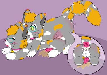 3_fingers 3_toes anal anal_penetration animal_genitalia animal_penis bell bell_collar bite blush blush_lines bodily_fluids butt collar collar_only cum cum_in_ass cum_inside doggystyle duo ear_blush entwined_tails eyes_closed eyewear feet feline_genitalia feline_penis feral fingers from_behind_position fur genital_fluids genitals glasses grey_body grey_fur humping internal internal_anal male male/male male_penetrated male_penetrating male_penetrating_male neck_bite nose_blush nude on_top one_eye_closed open_:3 open_mouth orange_body orange_fur peeing_while_penetrated penetration penile_spines penis rear_view scruff_bite selfcest sex shaking square_crossover tail tail_coil teeth toes urine urine_on_ground urine_pool watersports whiskers white_body white_fur x-ray_view cookid slinky_(cookid) calico_cat dilute_calico domestic_cat felid feline felis mammal
