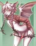 albino anthro blush claws clothing erection femboy fur genitals male panties penis red_eyes smile solo sweater tongue topwear underwear white_body white_fur wings rogbiejoke bat mammal digital_media_(artwork) hi_res