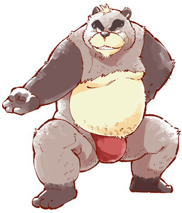 anthro asian_clothing belly bulge clothing east_asian_clothing fundoshi humanoid_hands japanese_clothing male moobs navel overweight overweight_anthro overweight_male simple_background solo underwear white_background garouzuki canid canine mammal raccoon_dog tanuki 2015