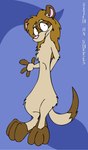 brown_body brown_fur brown_hair cartoon_nudity female fur gesture hair text waving tabbiewolf domestic_ferret mammal mustelid musteline true_musteline weasel english_text