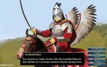 anthro armor breastplate bridle feathered_wings feathers gameplay_mechanics headgear helmet horseback horseman male melee_weapon mount poland reins riding sabre_(weapon) saddle simple_background solo text video_game_reference weapon white_body white_feathers winged_hussar wings misterfyrryman civilization_(series) european_mythology greek_mythology mythology sid_meier's_civilization felix_radziwill_(kinrovaldis) accipitrid accipitriform avian bird eagle equid equine mammal mythological_avian mythological_bird mythological_creature mythological_firebird phoenix english_text