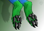 anthro glistening glistening_pawpads male pawpads paws solo zhekathewolf canid canine canis mammal wolf absurd_res hi_res