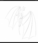 black_bars flying male membrane_(anatomy) membranous_wings nude open_mouth simple_background solo tail white_background wings reinkorn mythology dragon mythological_creature mythological_scalie scalie absurd_res hi_res letterbox monochrome sketch