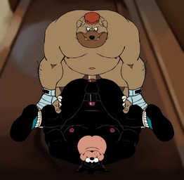 anal anal_penetration anthro anthro_on_anthro anthro_penetrated anthro_penetrating anthro_penetrating_anthro anthro_penetrating_male balls belly black_body black_fur bodily_fluids boots brown_body brown_fur clenched_teeth clothing cum cum_in_ass cum_inside duo erection fingerless_gloves flat_top footwear from_front_position fur genital_fluids genitals glans gloves handwear male male/male male_penetrated male_penetrating male_penetrating_anthro male_penetrating_male navel nipples obese obese_anthro obese_male orgasm overweight overweight_anthro overweight_bottom overweight_male overweight_top penetration penile penile_penetration penis penis_in_ass piledriver_position plap_(sound) sex shoes teeth hunter-husky disney goof_troop pete_(disney) peter_pete_sr. roxanne's_dad canid canine canis domestic_cat domestic_dog felid feline felis mammal 2d_animation animated frame_by_frame short_playtime sound video