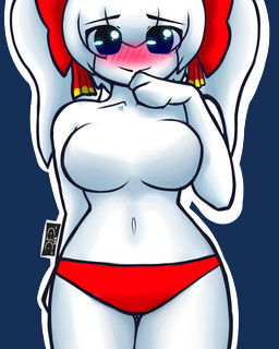 blush breasts clothing female looking_at_viewer not_furry panties smile solo standing underwear datfurrydude mario_bros nintendo paper_mario lady_bow boo_(mario) ghost humanoid spirit 2016 4:5 alpha_channel