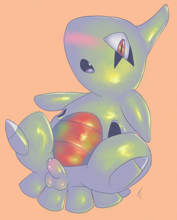 bald balls barefoot blush cute feral green_penis hauntzor hi_res larvitar looking_at_viewer lying male nintendo nude on_back open_mouth orange_background orange_eyes penis pink_penis plain_background pokémon raised_arm raised_leg red_eyes sharp_teeth solo spread_legs spreading teeth tongue video_games white_eyes young
Rating: Explicit
Score: 4
User: toh
Date: November 04, 2013