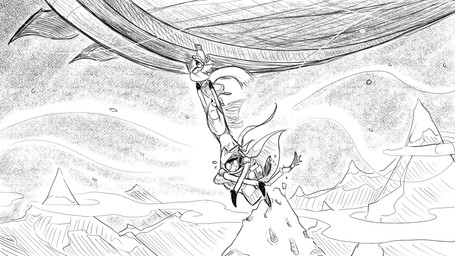 aircraft airship anthro armor bodily_fluids cape carrying_another clothing coat female flower group hair headgear helmet holding_another leg_grab long_hair losing_balance mountain piggyback plant scared shirt_grab sky stack sweat topwear trio vehicle wind wings dragonweirdo bless_(dragonweirdo) daisy_(dragonweirdo) tula_(dragonweirdo) american_opossum domestic_ferret mammal marsupial mustelid musteline rodent sciurid tree_squirrel true_musteline weasel 16:9 hi_res monochrome widescreen