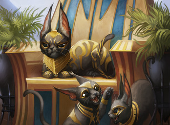 4_toes ambiguous_gender black_body black_fur chair collar day detailed_background feet feral frown fur furniture grey_body grey_fur group grumpy jewelry open_mouth outside pawpads pit plant teeth throne toes tongue whiskers yellow_eyes alradeck conditional_dnp domestic_cat felid feline felis mammal 2019 digital_media_(artwork)