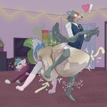 3d_(artwork) anthro beastars bodily_fluids canid canine canis clothed clothing cum cum_in_diaper detailed_background diaper diaper_fetish diaper_humping diaper_use digital_media_(artwork) duo erection feces fur genital_fluids genitals grey_body grey_fur heart_symbol hi_res legoshi_(beastars) male male/male mammal messy_diaper onomatopoeia penis poofbuttrocky rocky_(poofbuttrocky) smelly soiled_diaper soiling sound_effects stink_lines suprised_look tail text wearing_diaper wolf