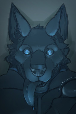 anthro big_penis blue_eyes bodily_fluids cheek_tuft dripping erection facial_tuft fangs fur genitals glans glowing glowing_eyes grey_body grey_fur grey_nose head_tuft huge_penis humanoid_genitalia humanoid_penis hyper hyper_genitalia hyper_penis inner_ear_fluff long_tongue looking_at_viewer male nude open_mouth open_smile pecs penis pointy_ears prick_ears pupils saliva saliva_drip saliva_on_tongue simple_background smile solo teeth throbbing throbbing_penis tongue tongue_out tuft white_pupils wide_eyed purtropos canid canine mammal 2025 black_and_blue digital_media_(artwork) guide_lines headshot_portrait hi_res monochrome portrait sketch