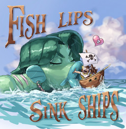 brown_hair cape clothed clothing cloud day duo ear_piercing eyes_closed female fin fish_hook fish_hook_piercing flag gills green_body green_hair green_scales hair head_fin heart_symbol hook human_on_humanoid interspecies jewelry kissing larger_female lips macro male male/female neck_gills necklace open_mouth partially_submerged piercing pirate scales sea ship size_difference skull_and_crossbones sky split_form text thick_lips vehicle water watercraft wet redustheriotact gillian_grouper_(astroinfinite) pippin_(astroinfinite) aquatic fish grouper human humanoid mammal merfolk perciform percoid 2025 english_text hi_res