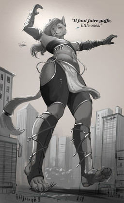 4_toes 5_fingers accessory aircraft anthro barefoot beads bottomwear building city city_background cityscape clothing destruction dialogue feet femboy fingers furgonomics hair helicopter jewelry larger_anthro larger_male loincloth long_hair looking_down macro macro_anthro macro_male male micro_human navel paws plantigrade ring size_difference smaller_human street tail tail_accessory tail_jewelry tail_ring text toes vehicle taylornoir dungeons_and_dragons hasbro wizards_of_the_coast felid human mammal tabaxi 2026 absurd_res artist_name english_text french_text hi_res signature