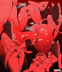 alternative_fashion anal anal_fluids anal_penetration anthro big_butt big_penis blush bodily_fluids bottomwear butt clothed clothing duo emo eyeliner faceless_character faceless_male fingering genitals gynomorph intersex looking_at_viewer makeup male partially_clothed penetration penis perineum queef raised_bottomwear raised_clothing raised_skirt skirt spread_butt spreading stretching sweat sweatdrop thick_thighs ghwostpawz gray_(ghwostpawz) felid mammal 2026 absurd_res digital_drawing_(artwork) digital_media_(artwork) hi_res nonbinary_(lore)