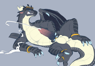 4_toes accessory animal_genitalia anklet balls big_balls big_penis blue_eyes bodily_fluids bracelet breath claws clenched_teeth cock_ring cum cum_on_arm cum_on_ground cum_on_self cumshot digit_ring ejaculation eyewear eyewear_on_head feet feral genital_fluids genitals goggles goggles_on_head gold_(metal) gold_bracelet gold_jewelry grey_body grey_scales horn jewelry knot knot_grab knot_ring knotted_penis lying male masturbation membrane_(anatomy) membranous_wings multicolored_penis on_side penile penile_masturbation penis penis_accessory penis_grab penis_jewelry ridged_knotted_penis ridged_penis ring scales sharp_teeth sheath solo tail tan_body tan_scales teeth thick_tail toe_claws toe_ring toes two_tone_penis wings darkenstardragon european_mythology mythology wings_of_fire fatehunter dragon hybrid icewing_(wof) mythological_creature mythological_scalie nightwing_(wof) reptile scalie western_dragon sketch