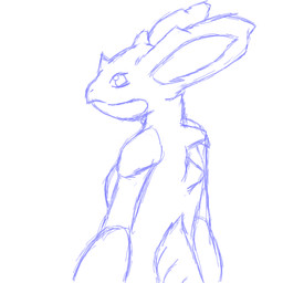 anthro biped breasts female rear_view side_boob simple_background solo white_background yang_(artist) nintendo pokemon generation_1_pokemon nidoqueen pokemon_(species) 1:1 blue_and_white digital_media_(artwork) half-length_portrait low_res monochrome oekaki portrait sketch source_request