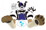 ambiguous_gender anthro black_body black_fur clothing dialogue duo erection erection_under_clothing feet foot_fetish foot_focus foot_play footwear fur inanimate_transformation male male/ambiguous simple_background sock_fetish sock_transformation socks speech_bubble tenting text transformation underwear white_background white_body white_fur vanillayote crux inanimate_object english_text