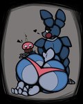 3_toes ambiguous_gender anthro bedroom_eyes big_butt biped bottomwear butt clothing feet femboy huge_butt looking_back machine male mostly_nude narrowed_eyes rear_view seductive simple_background solo thick_thighs toes wide_hips thfooxxir five_nights_at_freddy's five_nights_at_freddy's_2 scottgames cupcake_(fnaf) toy_bonnie_(fnaf) animatronic lagomorph leporid mammal rabbit robot robot_anthro 2023 digital_media_(artwork) hi_res