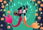 accessory anthro art_nouveau duo eyes_closed flower flower_in_hair hair hair_accessory happy harp heart_symbol male male/male mermaidification musical_instrument plant plucked_string_instrument sea smile split_form string_instrument water sariphantom101 animaniacs disney goof_troop warner_brothers max_goof yakko_warner canid canine canis domestic_dog inkblot mammal marine merfolk