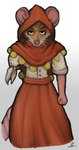 amputee anthro bottomwear clothing disability eyebrows eyelashes female fur hairless_tail hood looking_at_viewer missing_arm multicolored_body multicolored_fur orange_body orange_fur pink_arms pink_ears pink_nose pink_tail railing red_bottomwear red_clothing red_hood red_skirt round_ears shirt simple_background skirt solo standing tail topwear two_tone_body two_tone_fur whiskers white_background white_body white_clothing white_fur white_shirt white_topwear anonarmageddon fear_and_hunger tooth_and_tail hopper_(tooth_and_tail) mammal murid murine rat rodent 2025 colored crossover digital_drawing_(artwork) digital_media_(artwork) hi_res shaded signature