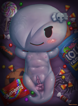 anus bag black_eyes blush candy candy_corn dessert female flat_chested food genitals hair hair_over_eye loli lollipop looking_at_viewer lying navel nipples not_furry on_back one_eye_obstructed smile solo vulva white_body white_hair white_skin young young_female young_humanoid despairchanpu cartoon_network mars_incorporated skittles_(candy) the_amazing_world_of_gumball tootsie_roll carrie_krueger ghost humanoid spirit absurd_res digital_media_(artwork) full-length_portrait hi_res portrait signature