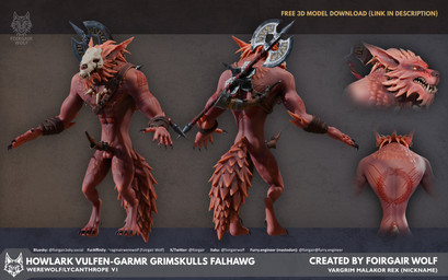 anthro axe barbarian bone bone_mask codpiece jewelry koteka male mask necklace red_body skull skull_mask solo tattoo text tribal foirgairwolf mythology howlark_(foirgairwolf) canid canine mammal mythological_canine mythological_creature werecanid werecanine werecreature werewolf 3d_(artwork) absurd_res blender_(artwork) blender_cycles_(artwork) digital_media_(artwork) english_text hi_res model_sheet