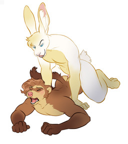 anal anal_penetration anthro anthro_on_anthro anthro_penetrated anthro_penetrating anthro_penetrating_anthro biped brown_body brown_fur butt duo erection from_behind_position fur genitals hair humanoid_genitalia jockey_position kneeling looking_pleasured male male/male male_penetrated male_penetrating male_penetrating_male nude open_mouth penetration penile penile_penetration penis pink_nose prone_bone_position raised_tail scut_tail sex short_tail simple_background tail tongue white_background hoot_(artist) barnaby_kane warren_(baseddook) domestic_ferret hare lagomorph leporid mammal mustelid musteline true_musteline weasel hi_res