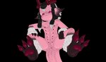 12_nipples 2_horns 3_toes 5_fingers ambiguous_gender animal_genitalia anthro anus arm_tuft black_hair butt claws cute_fangs darkened_arms darkened_ears darkened_legs darkened_limbs feet femboy fingers freckled_arms freckled_butt freckled_chest freckled_face freckled_legs freckled_shoulders freckles genital_slit genitals hair horn leg_tuft looking_at_viewer looking_down multi_ear multi_nipple multicolored_hair muscular nipples pink_body pink_eyes pink_scales red_claws red_flesh red_horn scales skinny split_horns squatting_position tail_anus toes tuft two_tone_hair white_hair young yashak_(artist) mythology ilka_(yashak) dragon mythological_creature mythological_scalie reptile scalie 2024 absurd_res alpha_channel hi_res adult_(lore) male_(lore)