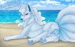 animal_genitalia animal_pussy beach blue_nipples blue_pussy blush bodily_fluids breath_powers canine_genitalia canine_pussy cloud elemental_manipulation female feral genital_fluids genitals ice_breathing ice_manipulation nipples pussy sand sea seaside solo vaginal_fluids water barndog nintendo pokemon alolan_form alolan_ninetales generation_7_pokemon pokemon_(species) regional_form_(pokemon) hi_res