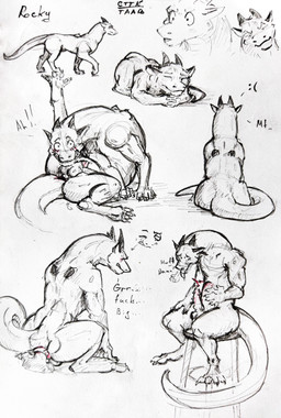 abdominal_bulge anthro balls dildo dildo_insertion emotion_chart erection feral genitals humor licking loafing male penis sex_toy sex_toy_insertion silly solo struggling tongue anxiousboar european_mythology mythology rocky_(anxiousboar) dragon mythological_creature mythological_scalie scalie western_dragon absurd_res hi_res sketch sketch_page traditional_media_(artwork)