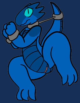 animal_genitalia anthro bdsm bondage bound cloaca female flat_chested genitals horizontal_cloaca nude scared slave solo submissive submissive_female trout_(artist) lolori kobold reptile scalie aliasing alpha_channel digital_media_(artwork)
