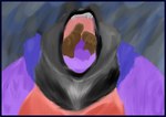 4_toes almost_fully_inside anthro barefoot breasts clothed clothing feet female fur open_mouth oral_foot_gulp oral_vore overweight partially_inside soft_vore teeth toes tongue vore 54321awesome bear mammal ursine absurd_res digital_media_(artwork) hi_res