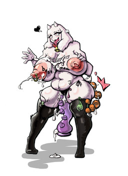 bell big_breasts bodily_fluids breast_milking breasts clothing condom ear_piercing ear_ring exposed_breasts eyebrow_piercing eyebrow_ring facial_piercing female huge_breasts hyper hyper_breasts knocker_piercing lactating legwear liquid milk nipple_fetish nipple_outline nipple_piercing nipple_play nipples one_nipple_pierced penetrable_sex_toy penetration piercing projectile_lactation ring_piercing sex sex_toy sexual_barrier_device solo stockings tentacle_in_vagina tentacle_penetration tentacles vaginal vaginal_penetration yl1940 undertale undertale_(series) toriel bovid caprine goat mammal sheep hi_res