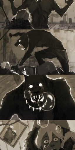 5_fingers anthro bodily_fluids bone bone_necklace claws clothed clothing coat crying detailed_background eyes_closed family fangs female fingers hair hitting holding_object improvised_weapon jewelry looking_at_viewer looming looming_over low-angle_view lying male necklace open_mouth paws photo pinned roaring sad saliva scared shocked tears teeth tooth_necklace topwear white_eyes white_hair wide_eyed julshii mythology canid canine canis human mammal mythological_canine mythological_creature werecanid werecanine werecreature werewolf wolf 2017 absurd_res comic digital_drawing_(artwork) digital_media_(artwork) hi_res