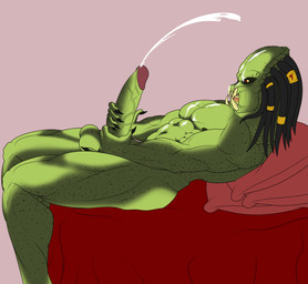 anthro balls bodily_fluids claws cum cum_on_chest cum_on_face cum_on_own_face cum_on_self cumshot dreadlocks ejaculation erection genital_fluids genitals humanoid_genitalia humanoid_penis male masturbation muscular muscular_humanoid muscular_male nude penile penile_masturbation penis solo two-handed_masturbation vein veiny_penis mr_canvas predator_(franchise) alien humanoid yautja absurd_res hi_res