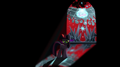 black_hair blue_sclera corruption crown crystal cutie_mark darkness eye_mist fangs female feral frown fur green_sclera hair headgear horn light long_hair looking_at_viewer male multicolored_hair pose purple_body purple_fur purple_hair red_eyes royalty shadow solo spikes spread_legs spreading stained_glass standing star teeth transformation two_tone_hair window sorelstrasz friendship_is_magic hasbro my_little_pony mythology king_sombra_(mlp) twilight_sparkle_(mlp) equid equine mammal mythological_creature mythological_equine unicorn 16:9 hi_res widescreen