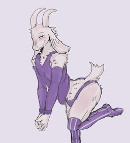 aged_up anthro biped bulge clothed clothing crossdressing crossdressing_male femboy fur horn kemono legwear male male_anthro short_tail side_view simple_background skimpy solo tail thigh_highs white_body white_fur white_tail props02 deltarune undertale undertale_(series) asriel_dreemurr bovid caprine goat mammal absurd_res hi_res