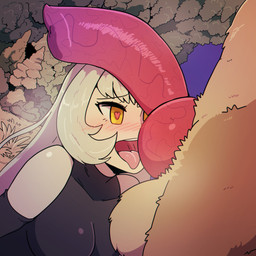 animal_genitalia animal_penis anthro armwear balls big_balls big_breasts big_penis black_armwear black_clothing blonde_hair body_worship breasts brown_body brown_fur canine_genitalia canine_penis clothed clothing duo dutch_angle faceless_anthro faceless_character faceless_male female female_on_anthro forest fur genital_worship genitals hair heart_eyes heart_symbol huge_penis human_focus human_on_anthro interspecies knot long_hair looking_pleasured male male/female male_on_human not_furry_focus nude open_mouth oral_invitation penile penis penis_on_face penis_worship pink_penis pink_pupils plant pupils purple_penis smile solo_focus tan_balls tan_body tan_fur tan_skin tongue tongue_out tree yellow_eyes wolfrad canid canine human mammal 1:1 2021 hi_res