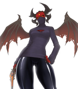 3_eyes 4_horns black_bottomwear black_clothing black_sclera bottomwear breasts butt butt_from_the_front cleavage_cutout clothing cutout eyelashes female front_view grey_horn gun holding_gun holding_object holding_ranged_weapon holding_weapon horn looking_at_viewer membrane_(anatomy) membranous_wings multi_eye multi_horn purple_clothing purple_topwear ranged_weapon red_body red_skin simple_background solo thick_thighs topwear weapon white_background wide_hips wings yellow_eyes spacemaxmarine metal:_hellsinger unknown_(metal:_hellsinger) demon demon_humanoid horned_humanoid humanoid winged_humanoid hi_res