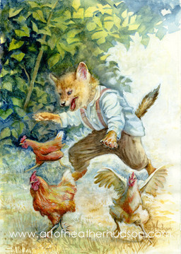 ambiguous_gender anthro bottomwear brown_body brown_fur clothing feathered_wings feathers feral fur grass group male open_mouth pants plant shirt smile tail topwear wings heather_hudson avian bird canid chicken galliform mammal phasianid