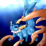 1:1 blaren_(shikaro) coiling consentacles eeveelution female feral generation_1_pokemon hi_res nintendo pokemon pokemon_(species) restrained shikaro solo tail tentacles vaporeon water