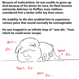 abuse ambiguous_gender bisected blood bodily_fluids child_abuse death dialogue feral gore grotesque_death mutilation nightmare_fuel organs pain red_text snot solo suffering text young young_ambiguous young_feral yellowcottoncandy030 fluffy_pony fluffy_pony_(species) mammal 1:1 2025 broken_english comic digital_drawing_(artwork) digital_media_(artwork) english_text hi_res