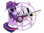 clothing cutie_mark eyewear feathered_wings feathers female feral fur glasses gun hair hat headgear headwear holding_gun holding_object holding_ranged_weapon holding_weapon horn multicolored_hair purple_body purple_eyes purple_feathers purple_fur purple_hair ranged_weapon rifle simple_background slouch_hat sniper solo sunglasses two_tone_hair weapon white_background wings hobofortress friendship_is_magic hasbro my_little_pony mythology team_fortress_2 valve sniper_(team_fortress_2) twilight_sparkle_(mlp) equid equine mammal mythological_creature mythological_equine winged_unicorn absurd_res crossover hi_res