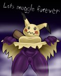 anthro anthrofied big_breasts bottomless bottomwear breasts clothed clothing clothing_lift female fog genitals looking_at_viewer low-angle_view pokemorph pussy skirt skirt_lift solo sleepiitreat nintendo pokemon eldritch_abomination generation_7_pokemon mimikyu pokemon_(species) 4:5 hi_res