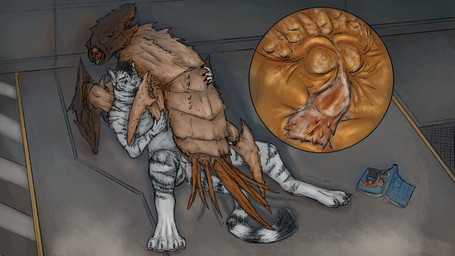 anthro arthropod_abdomen arthropod_abdomen_penetration bodily_fluids book cloacal cloacal_penetration cum cum_in_vagina cum_inside duo female feral genital_fluids genitals holding_partner holding_partner's_leg impregnation inside male male/female nude nude_anthro penetration penile penile_penetration penis penis_in_cloaca penis_in_vagina sex vaginal vaginal_penetration x-ray_view gummi_art helldivers edron_(mr-yiffy) helldiver alien arthropod hive_guard_(helldivers) insect stalker_(helldivers) 16:9 digital_drawing_(artwork) digital_media_(artwork) digital_painting_(artwork) hi_res painting_(artwork) widescreen