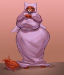 anthro breasts butt clothing female hyper maid_uniform nipples solo transformation uniform farodor disney robin_hood_(disney) maid_marian canid canine fox mammal red_fox true_fox absurd_res hi_res