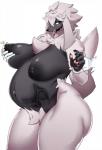 anthro anthrofied areola belly big_belly big_breasts black_areola black_nipples blush bodily_fluids breasts curvy_figure disembodied_penis duo female female_focus female_penetrated fur genitals huge_breasts internal kemono lactating male male/female male_penetrating male_penetrating_female navel nipples open_mouth penetration penis pokemorph pregnant pregnant_anthro pregnant_female pregnant_sex pubes sex simple_background solo_focus thick_thighs voluptuous cakewasgood nintendo pokemon canid canine furfrou generation_6_pokemon mammal natural_furfrou pokemon_(species) hi_res